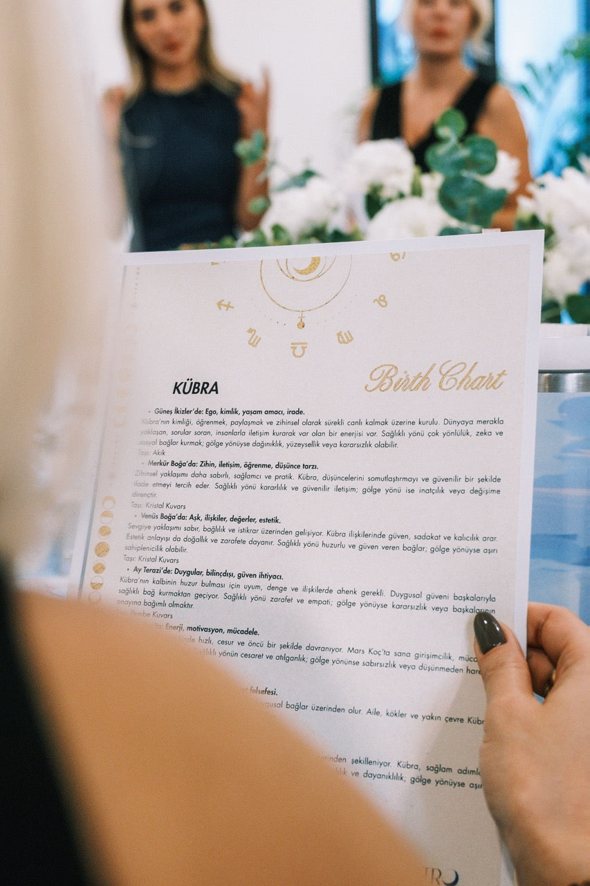 Doğum Haritana Özel Set - Doğum haritası bilekliği & astrolojik rehberlik